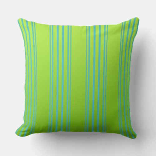 Lime Green And Turquoise Throw Pillow