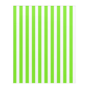 Lime green and white candy stripes acrylic print