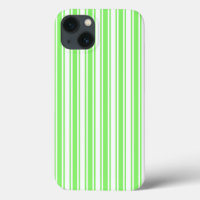 Lime green and white candy stripes Case-Mate iPhon