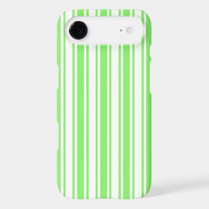 Lime green and white candy stripes iPhone 17 air case