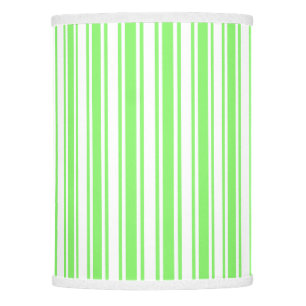 Lime green and white candy stripes lamp shade