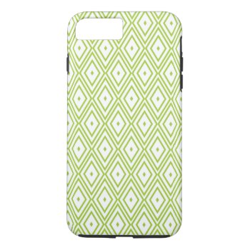 Lime Green And White Diamonds Iphone 8 Plus/7 Plus Case by greatgear at Zazzle