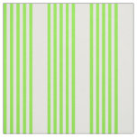 Lime green and white five stripes pattern fabric