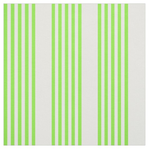 Lime green and white five stripes pattern fabric