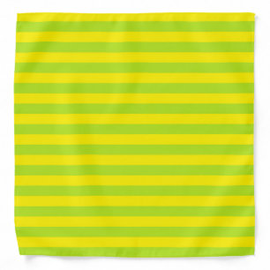 Lime Green and Yellow Stripes Bandana