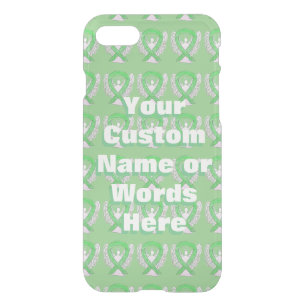 Lime Green Angel Awareness Ribbon iPhone Cases