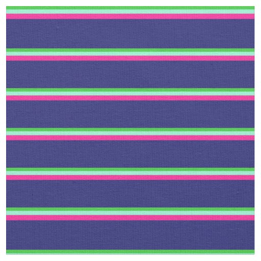 Lime Green, Aquamarine, Deep Pink & Midnight Blue Fabric