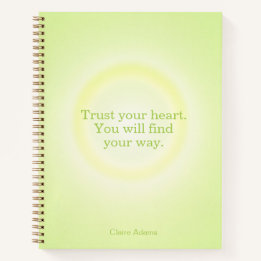 Lime Green Aura Message Notebook