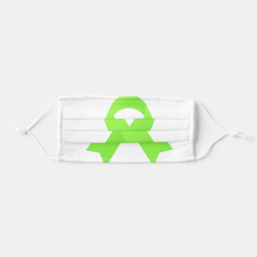 Lime Green Awareness Ribbon Adult Cloth Face Mask