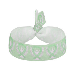 Lime Green Awareness Ribbon Angel Custom Hair Ties
