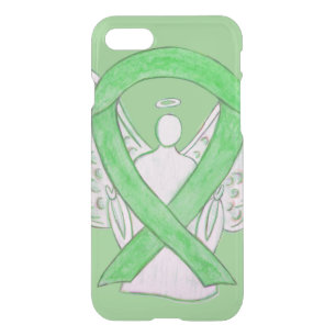 Lime Green Awareness Ribbon Angel iPhone 7 Case