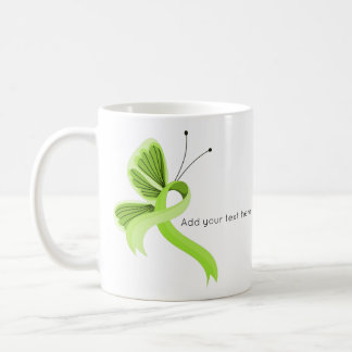 Lime Green Awareness Ribbon Butterfly Coffee Mug