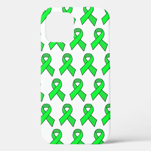 Lime Green Awareness Ribbon iPhone 12 Case