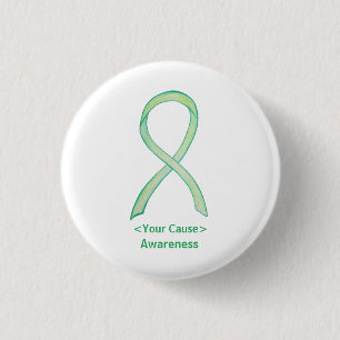 Lime Green Awareness Ribbon Custom Buttons