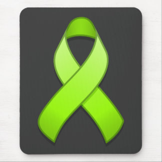 Lime Green Awareness Ribbon Mousepad