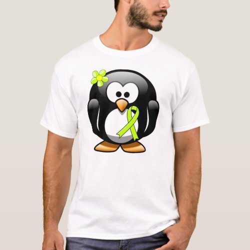 Lime Green Awareness Ribbon Penguin T_Shirt