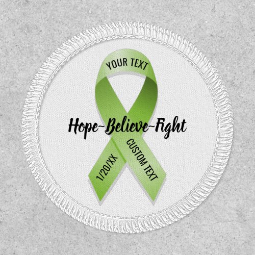 Lime Green Awareness Ribbon Your Custom Text Patch