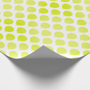 Lime Green Balloons on White Pattern Wrapping Paper