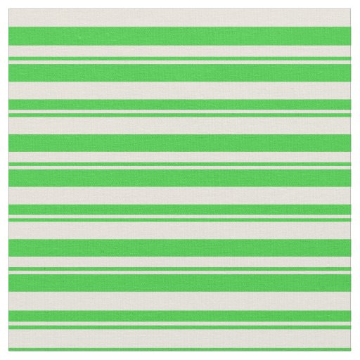 Lime Green & Beige Stripes Pattern Fabric