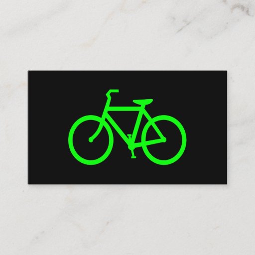 Customizable Lime Green Bike Business Card