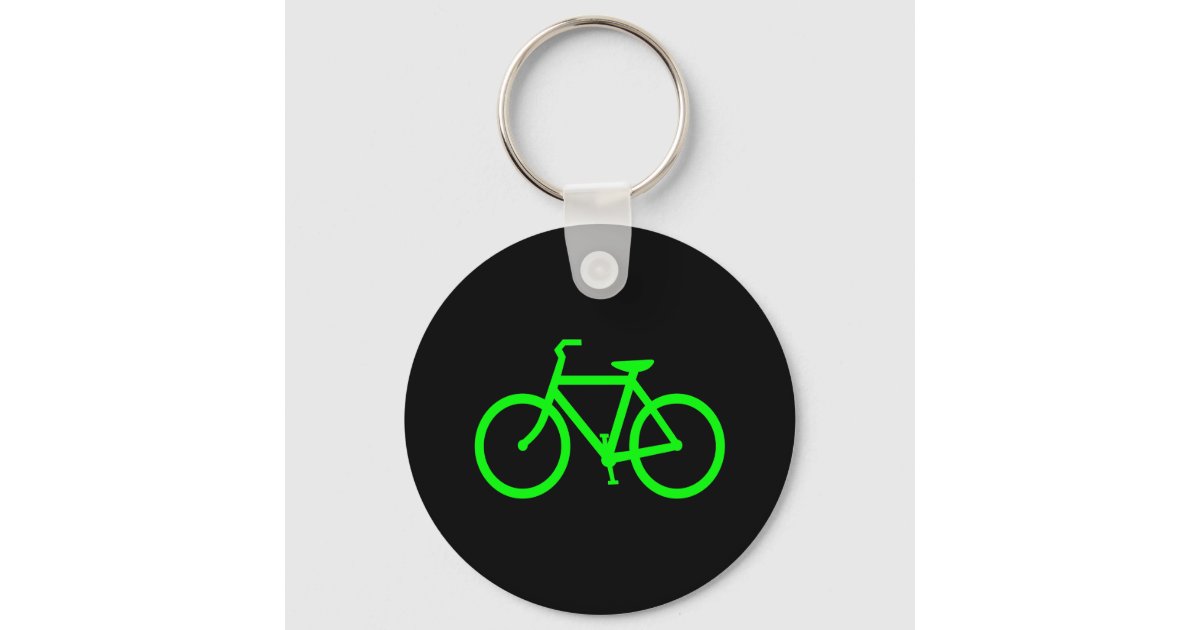 Lime Green Bike Keychain Zazzle