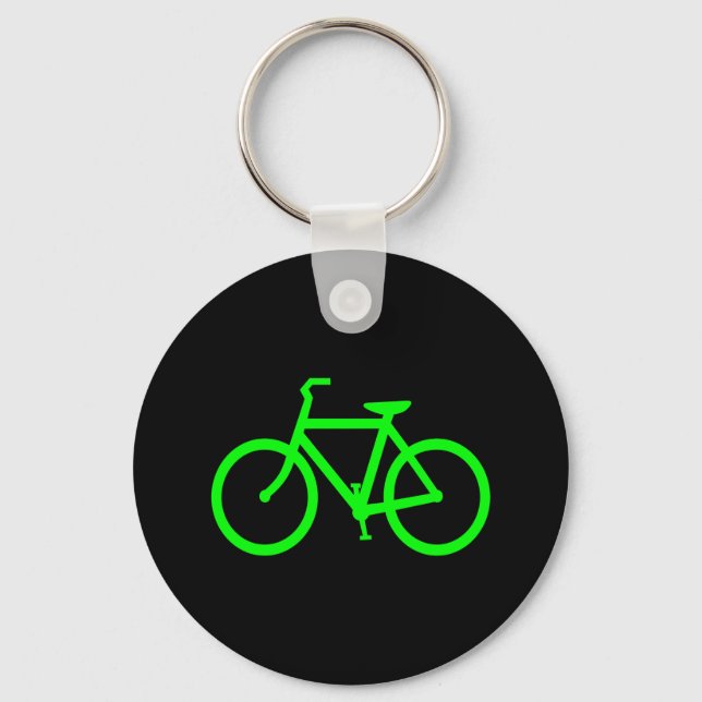 Lime Green Bike Keychain (Front)