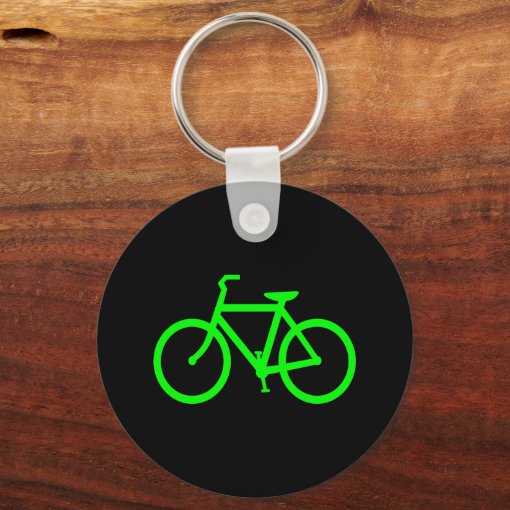 Lime Green Bike Keychain Zazzle