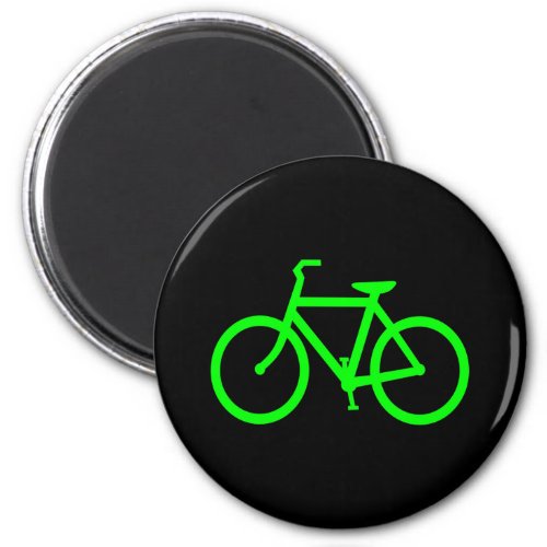Lime Green Bike Magnet