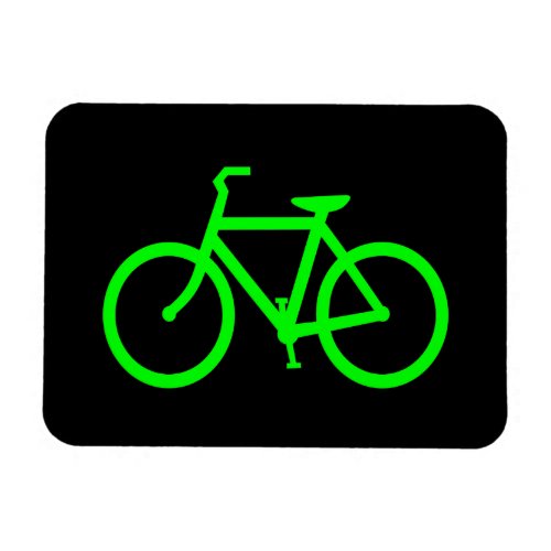 Lime Green Bike Magnet