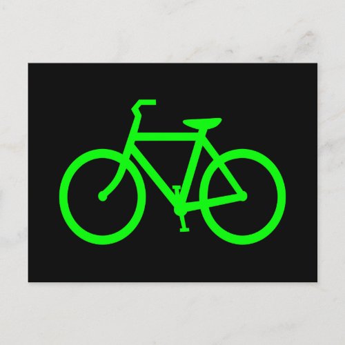 Lime Green Bike Postcard