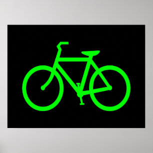 Lime Green Bike Poster