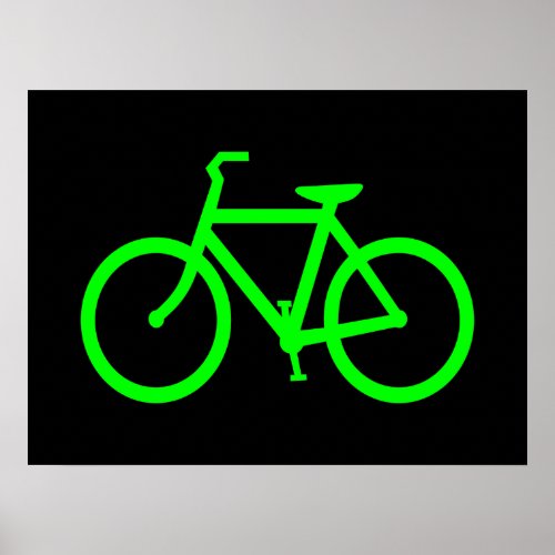 Lime Green Bike Poster