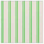 [ Thumbnail: Lime Green & Bisque Colored Lines/Stripes Pattern Fabric ]