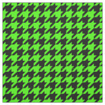 Lime Green, Black Houndstooth Pattern #2M Fabric