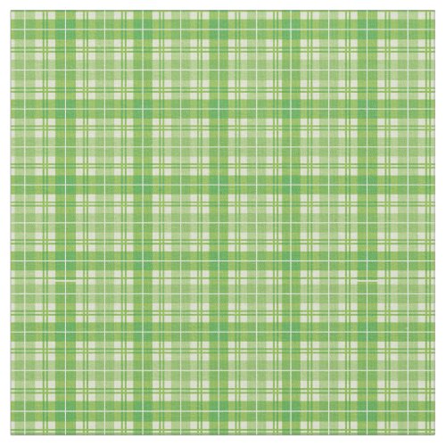 Lime Green Bright Gingham Plaid Tartan Fabric