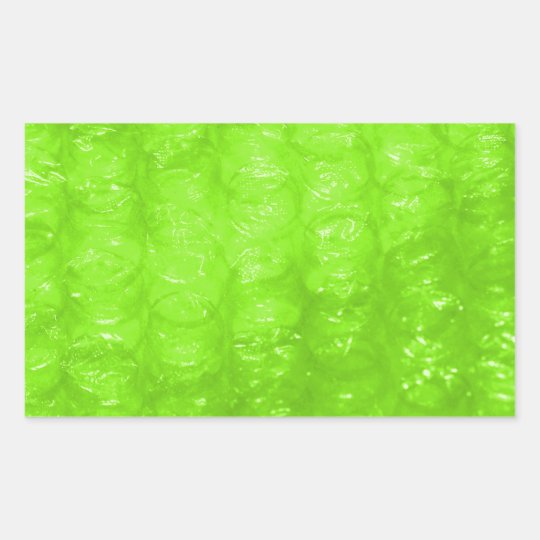 Lime Green Bubble Wrap Effect Rectangular Sticker