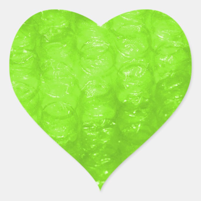 Lime Green Bubble Wrap Effect Sticker
