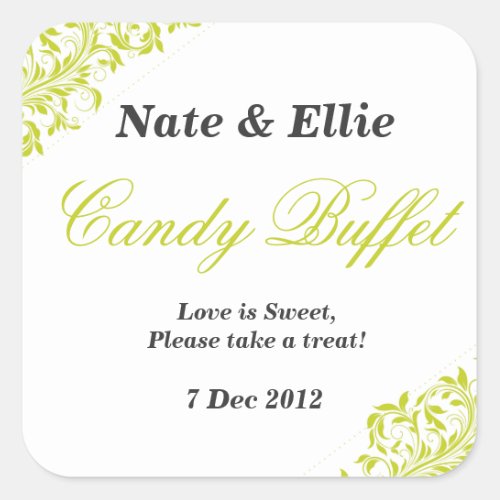 Lime green candy buffet Sticker