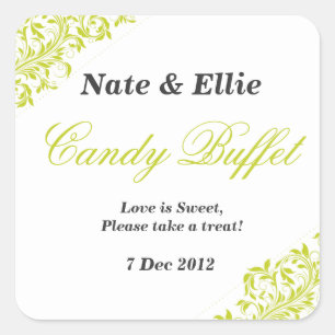 Lime green candy buffet Sticker