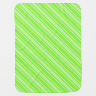 Lime green candy stripes baby blanket
