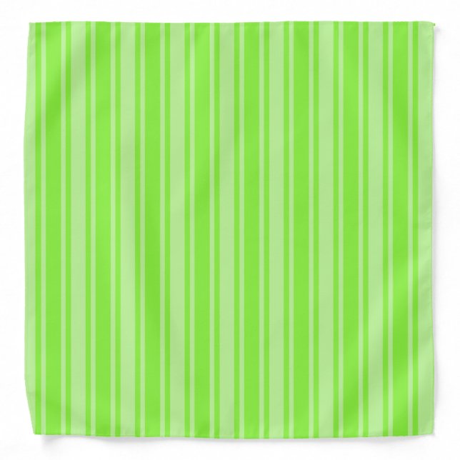 Lime green candy stripes bandana (Front)