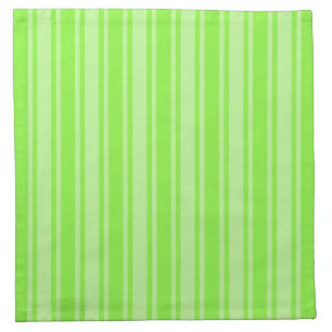 Lime green candy stripes cloth napkin