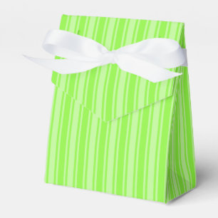 Lime green candy stripes favor boxes