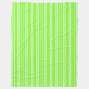 Lime green candy stripes fleece blanket