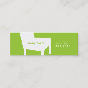 Lime Green Chair Skinny Business Card
