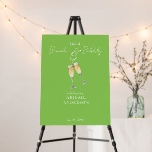 Lime Green Champagne Bridal Brunch Welcome Sign