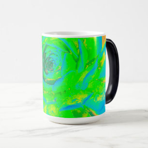 Lime Green Chartreuse Succulent Sedum Rosette Color Morph Mug