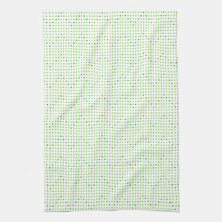 Lime Green Chevron Pattern Dots Kitchen Towels