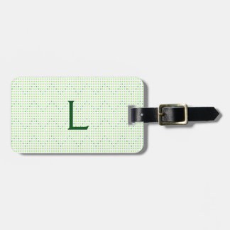 Lime, Green Chevron Pattern Monogram Luggage Tags