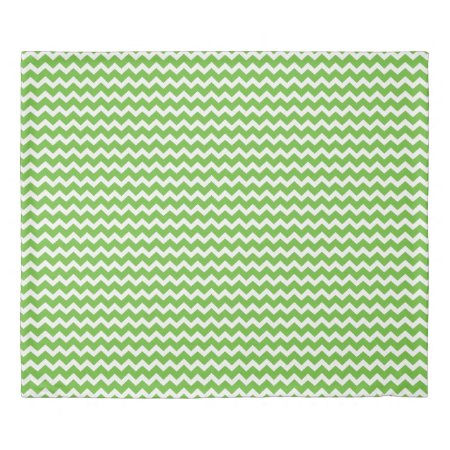 Lime Green Chevron Stripes Duvet Cover